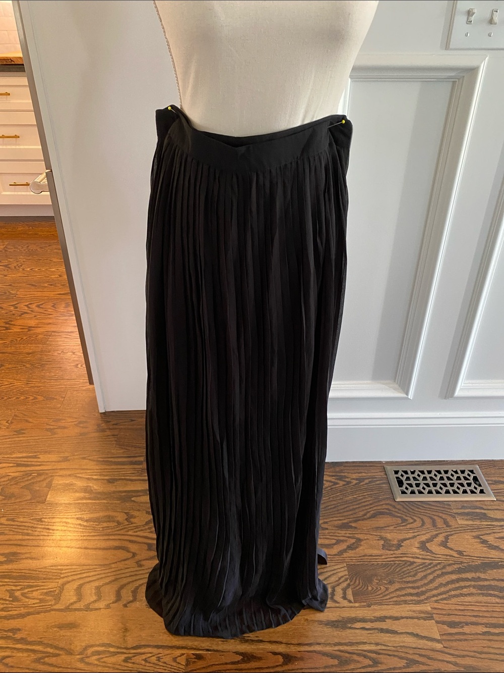 ASOS Black Pleated Maxi Skirt
